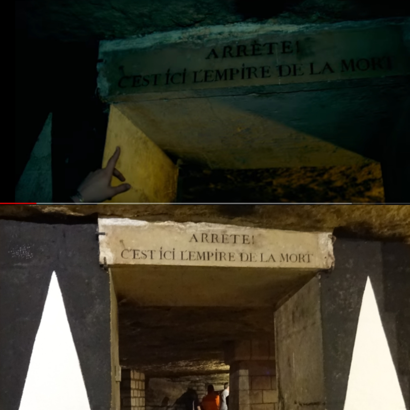 Entrée dans les Catacombes de Paris