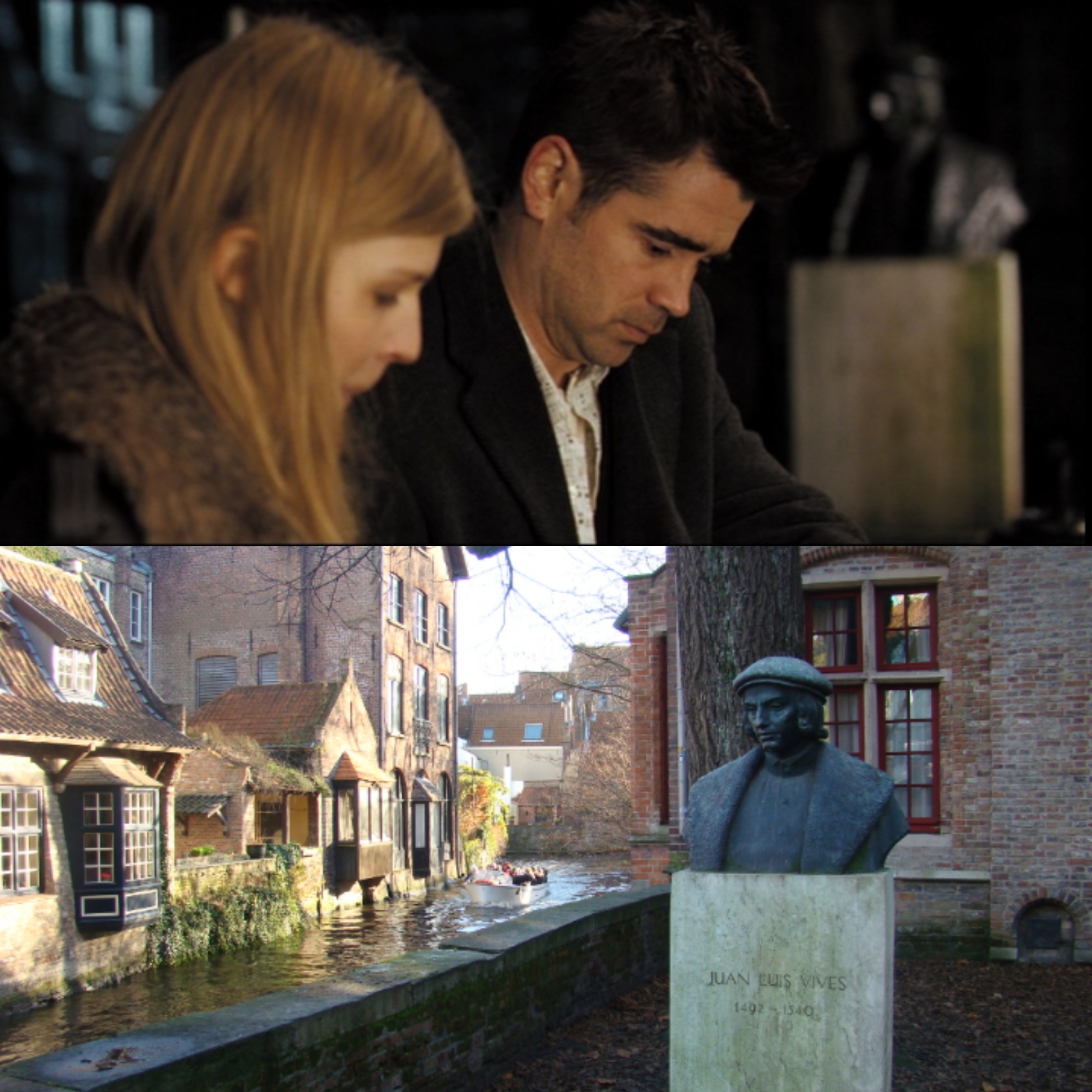 Statue dans Bons Baisers de Bruges