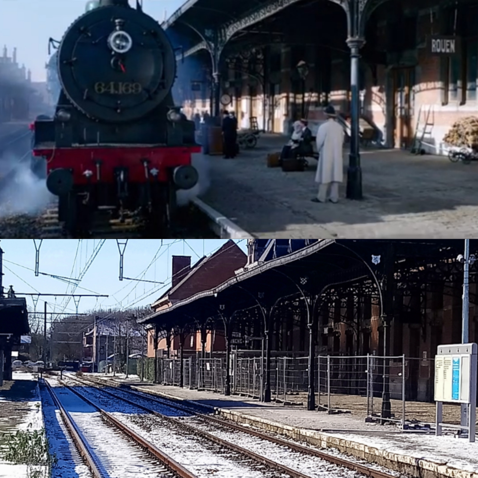 Train en gare de Binche dans The Happy Prince