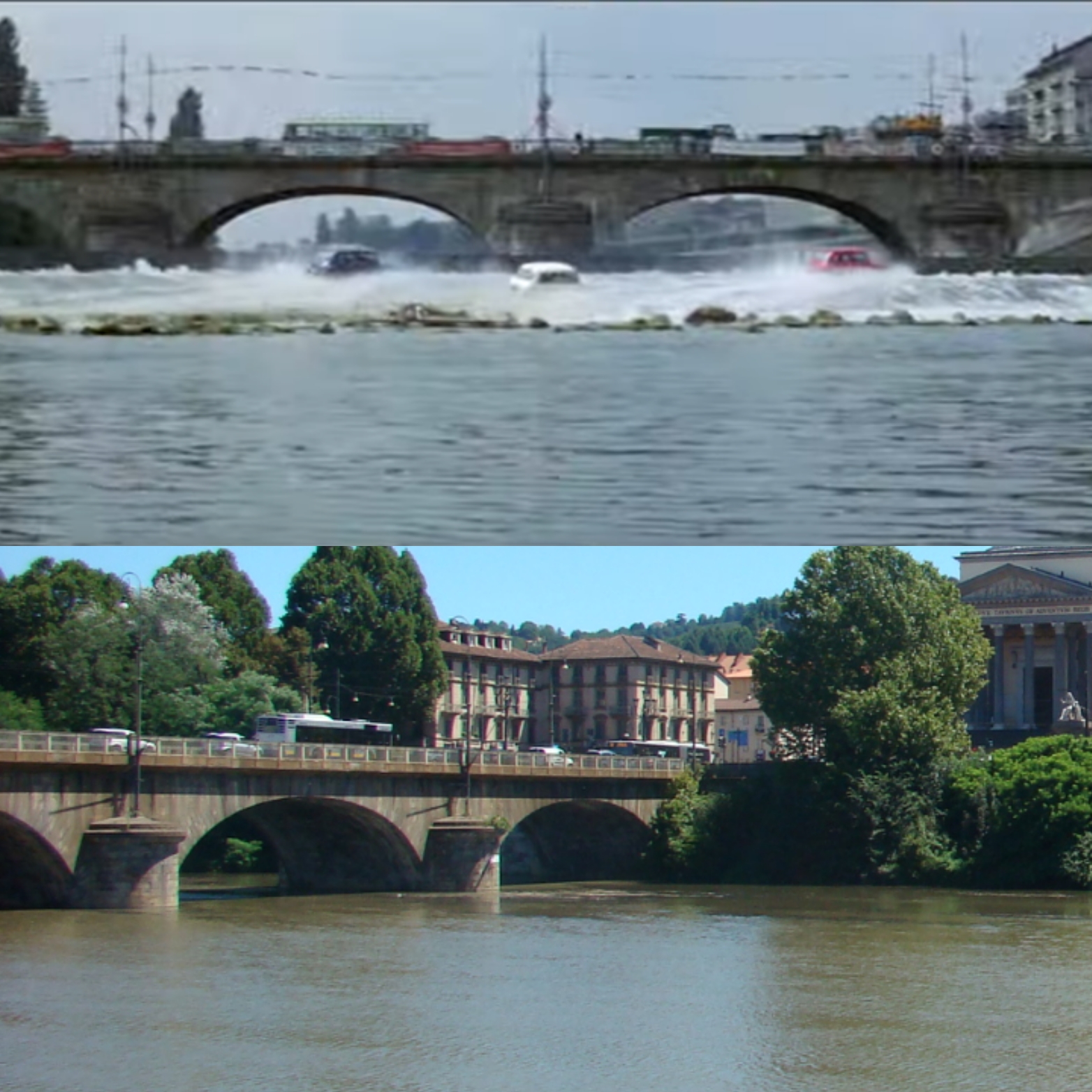 Le pont de Italian Job à Turin
