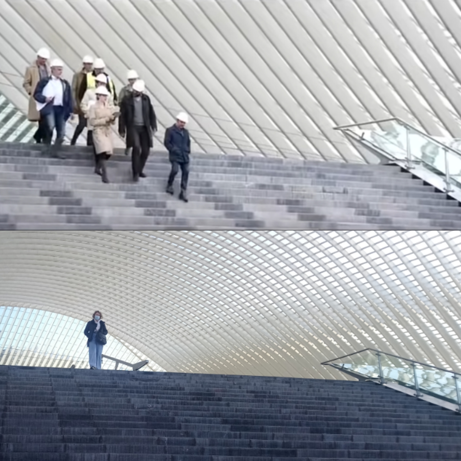 Jean Dujardin en gare de Liège-Guillemins