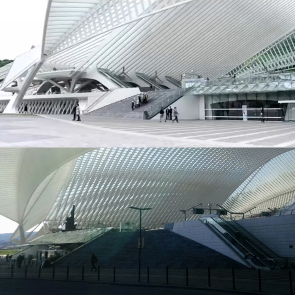 Jean Dujardin à la gare de Liège