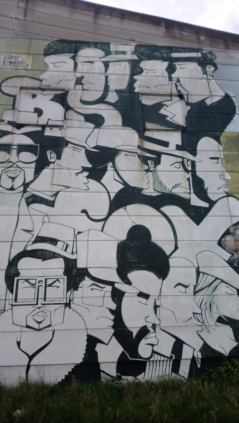 Asphalte street art à Charleroi