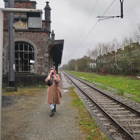 Quai de la gare de Binche en 2021