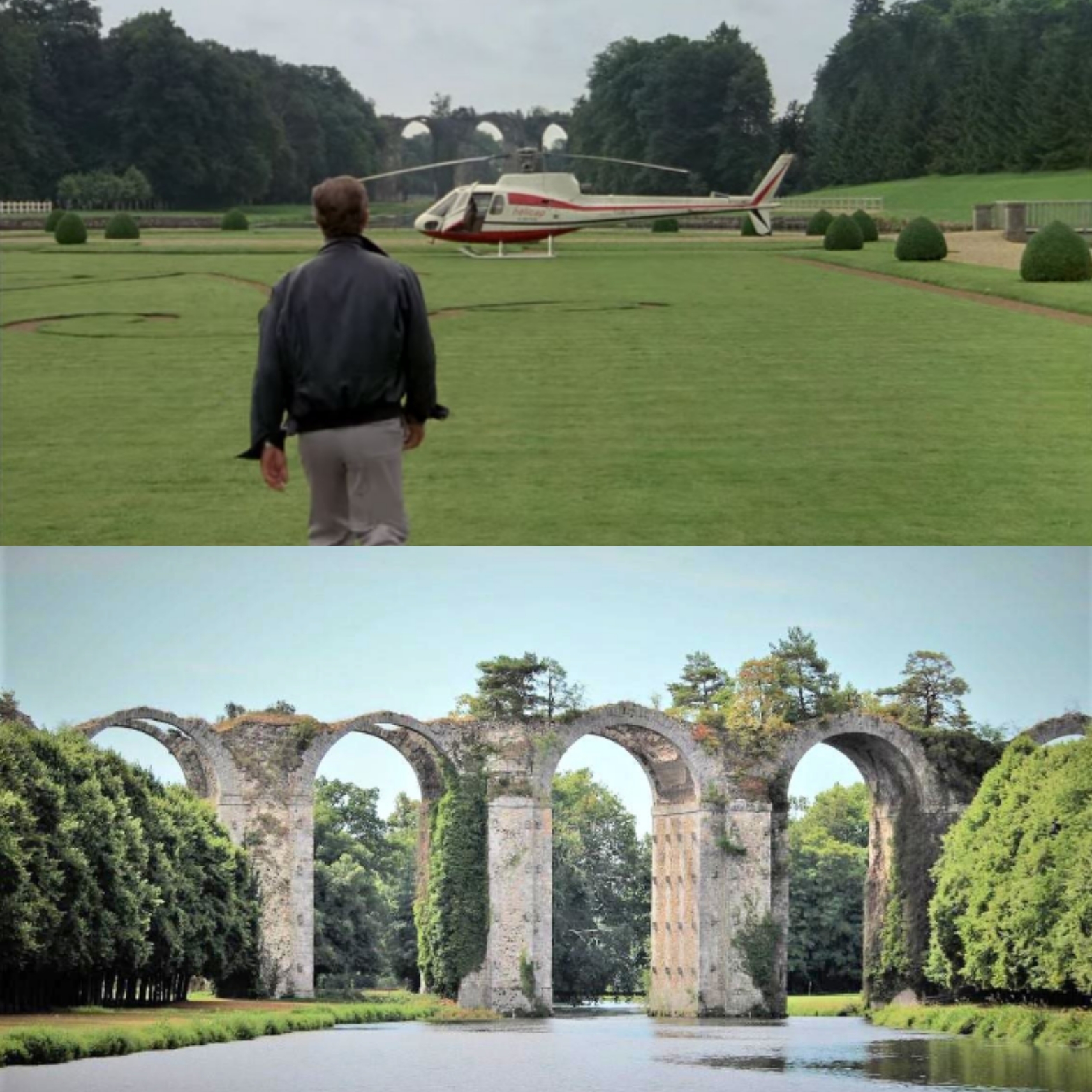 L'aqueduc au fond du parc à Maintenon