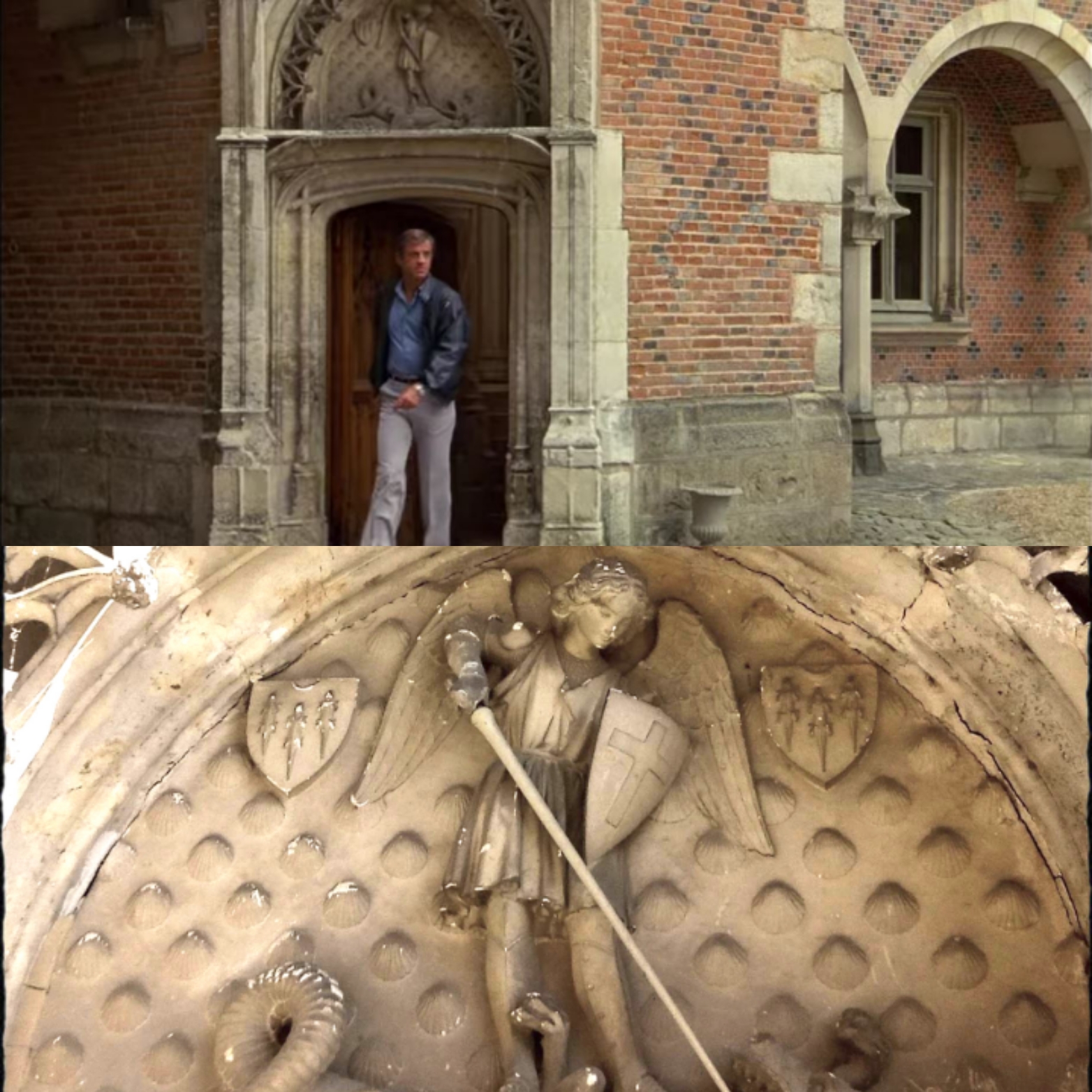 Scène du film Le professionnel avec Belmondo