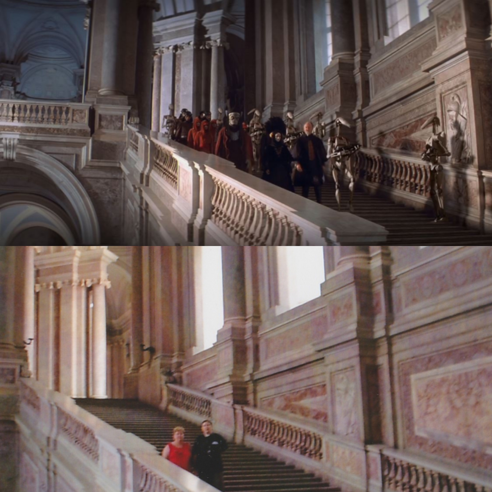 Escalier d'honneur du palais de Caserte