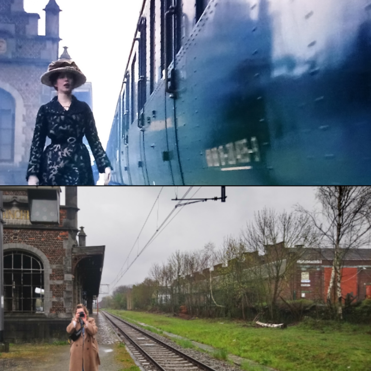 La gare de Binche dans le film Une Promesse