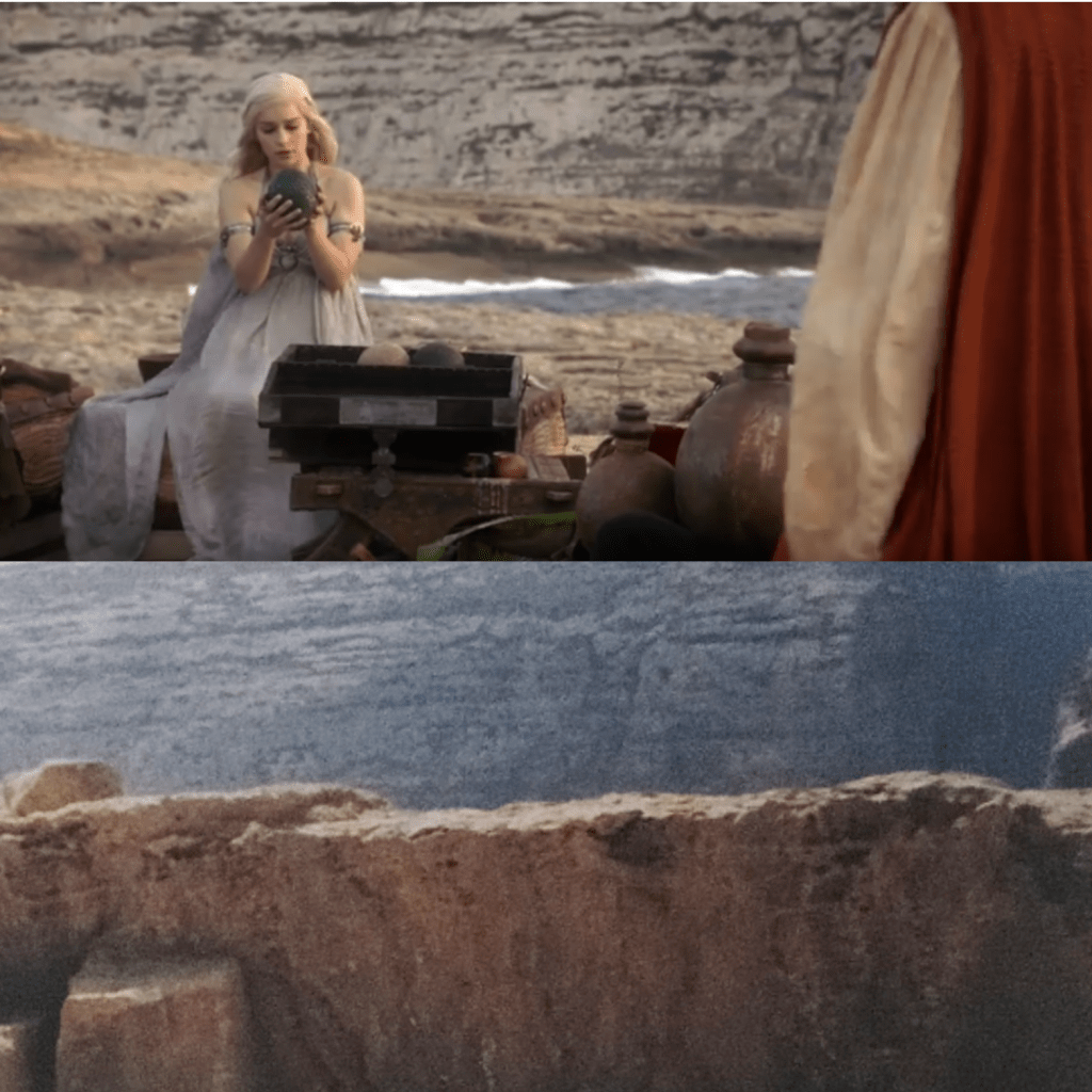 Daenerys reçoit les oeufs de dragon