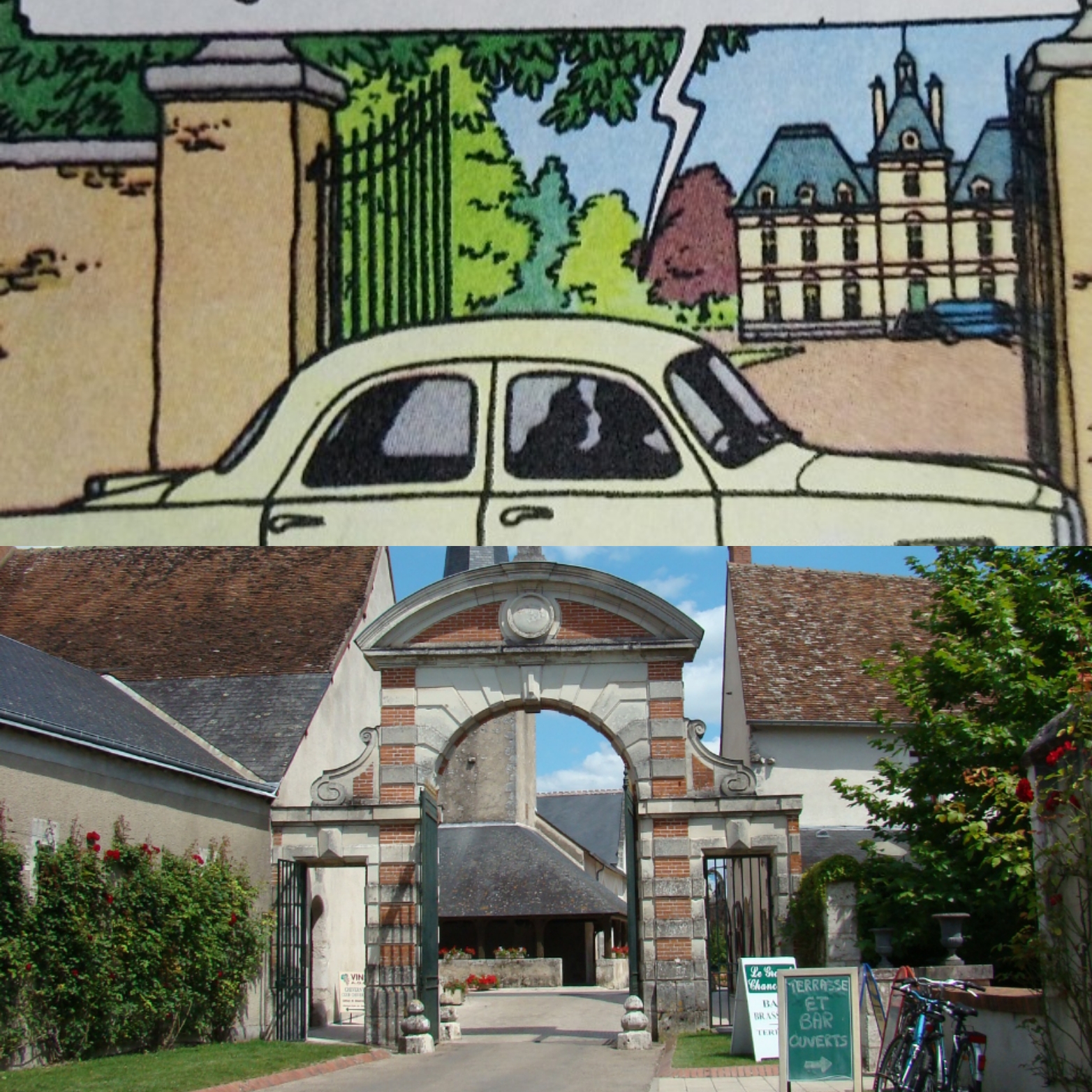 L'entrée de Moulinsart aka Cheverny