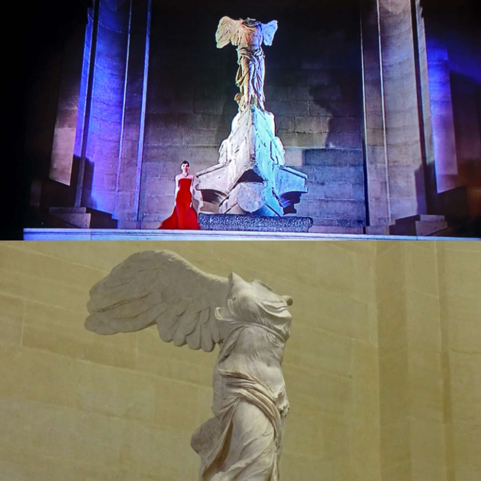 Audrey Hepburn et la Victoire de Samothrace