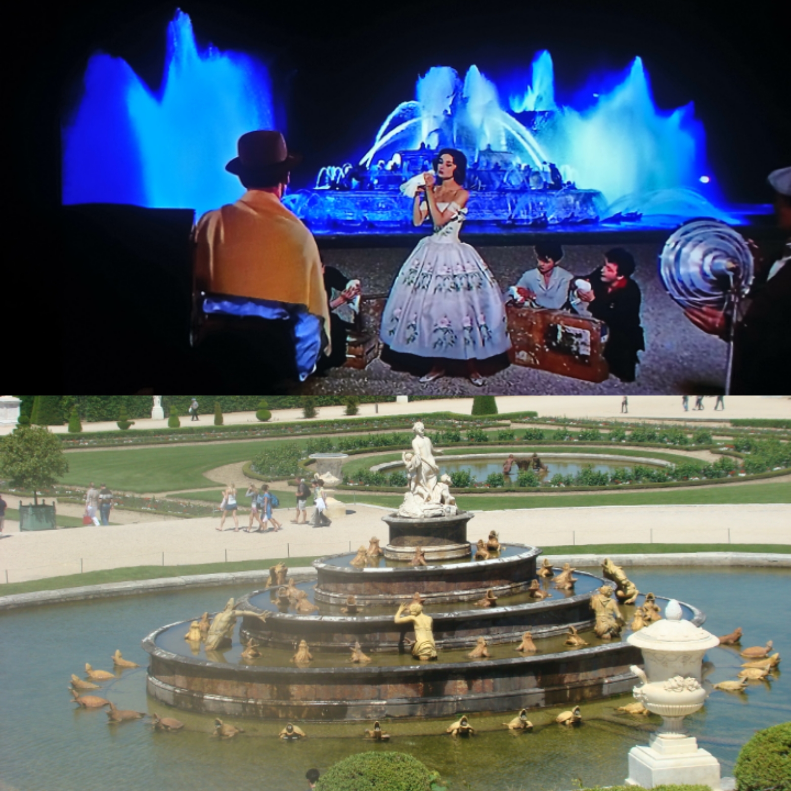 Audrey Hepburn à la fontaine de Latone