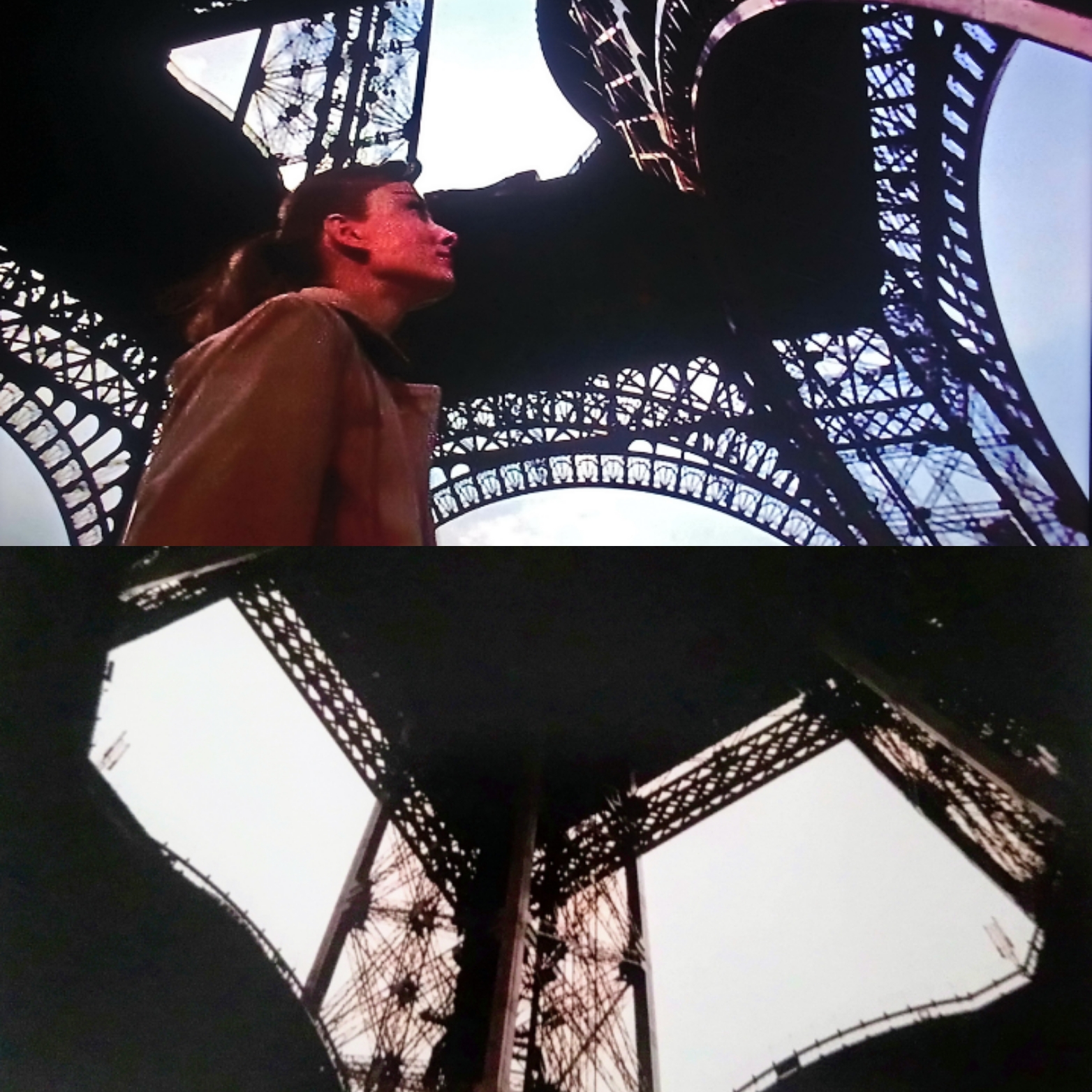 Audrey Hepburn à la Tour Eiffel