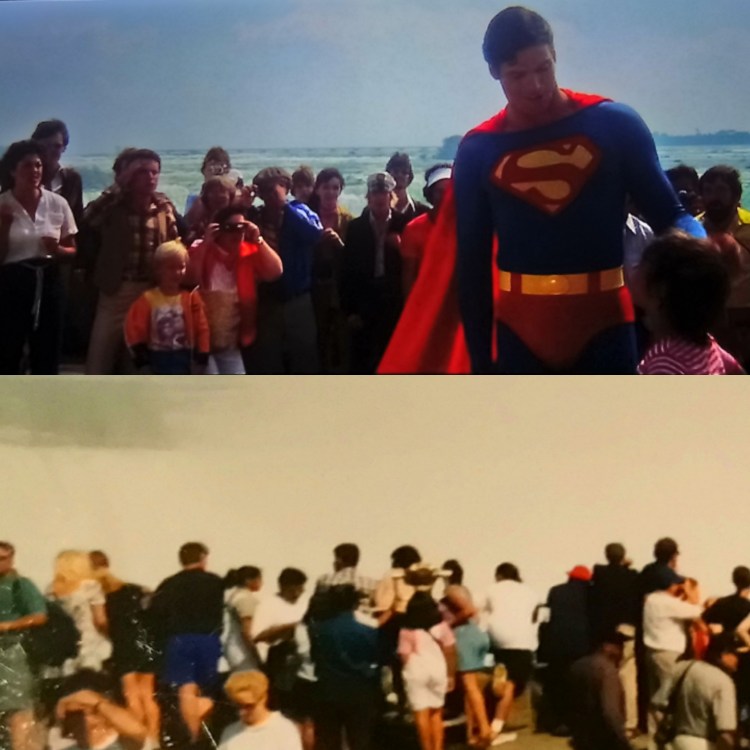 Superman en vacances aux chutes du Niagara ?