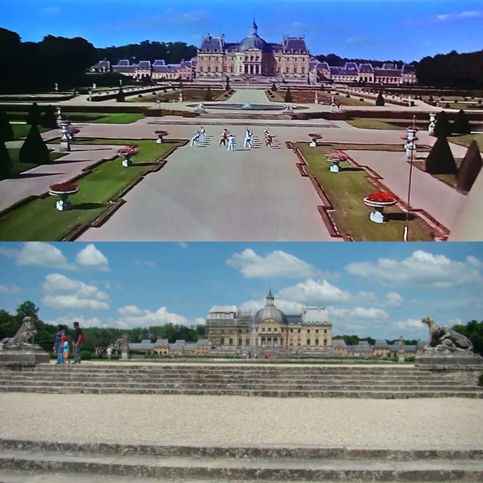 James Bond arrive à Vaux-le-Vicomte dans Moonraker