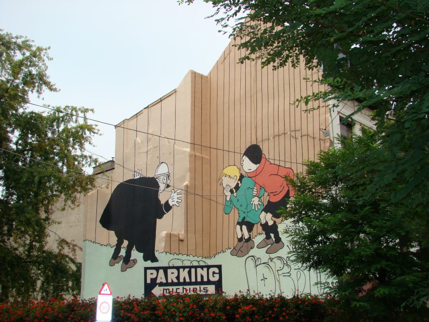 Fresque BD de Quick et Flupke