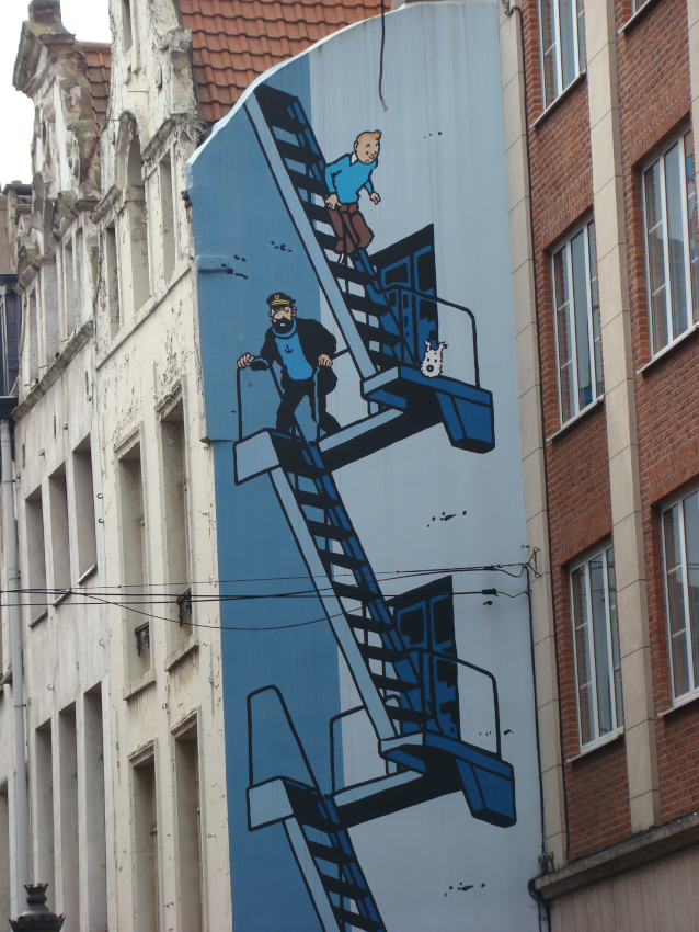 Fresque BD de Tintin