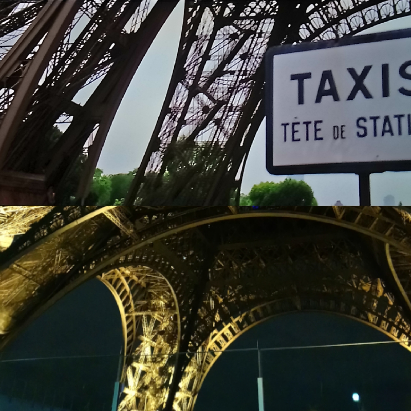 Aux pieds de la tour Eiffel
