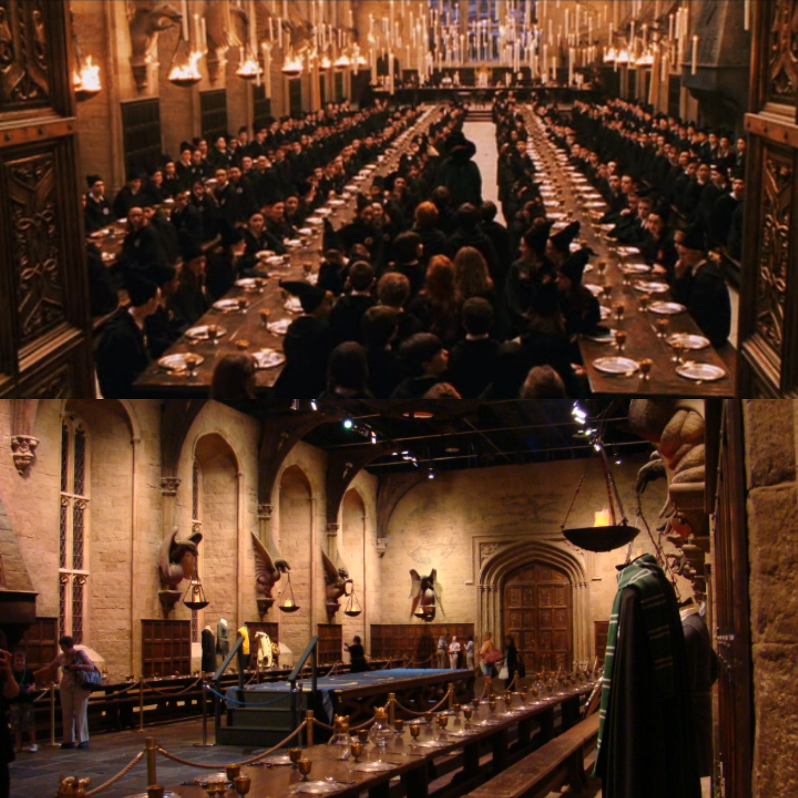 Salle de banquet dans Harry Potter