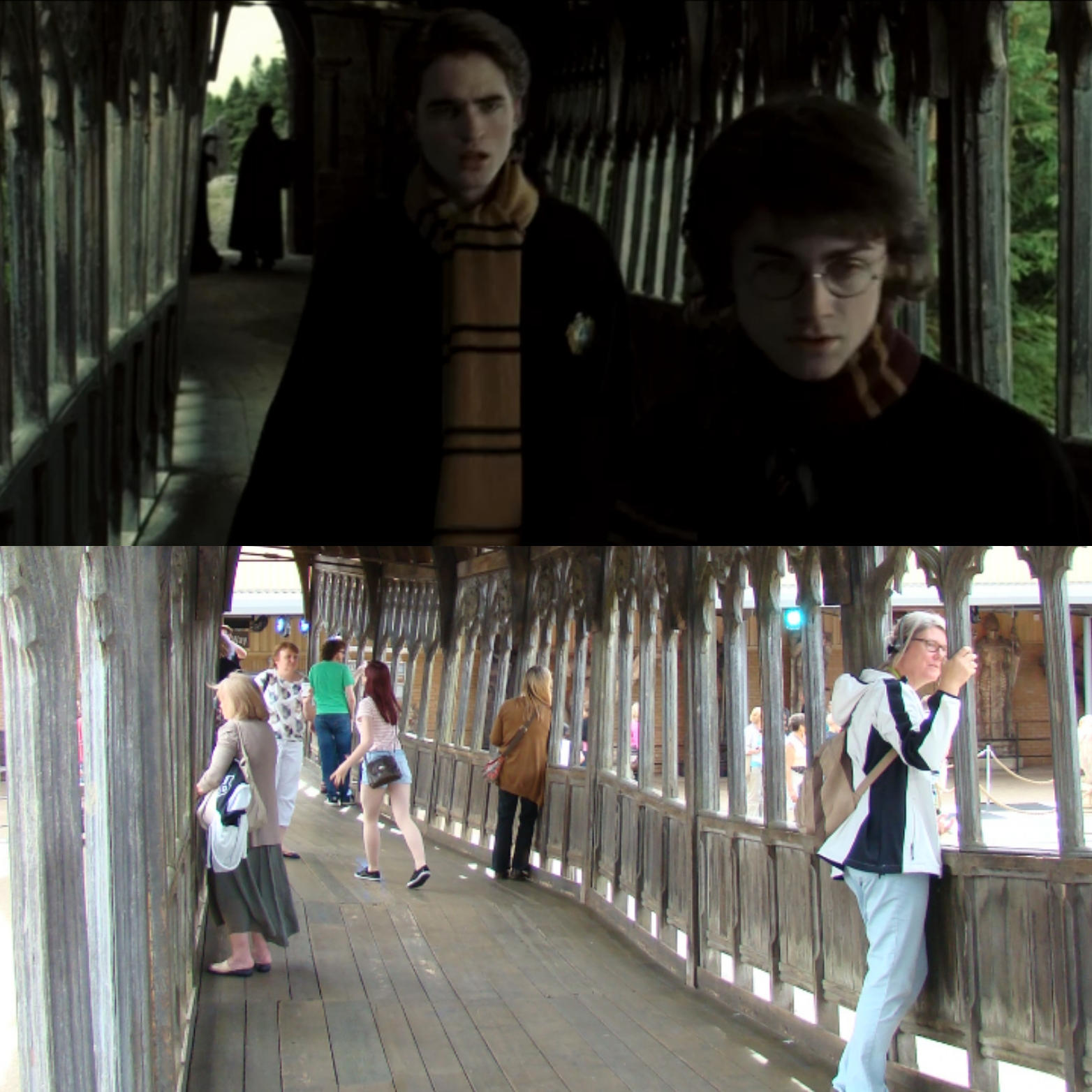 Le vieux pont couvert de Poudlard dans La Coupe de Feu