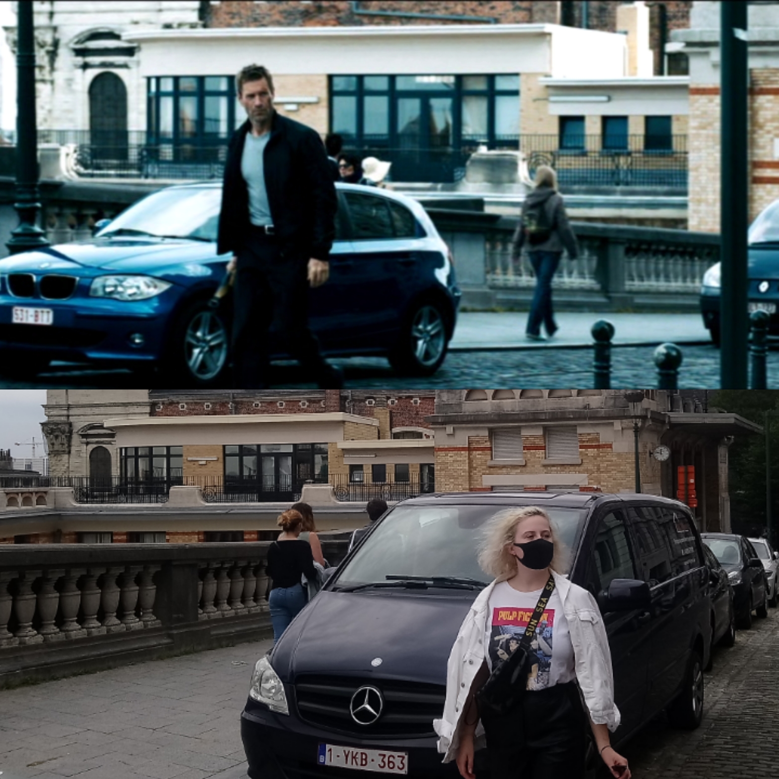 Aaron Eckhart à la Place Poelaert