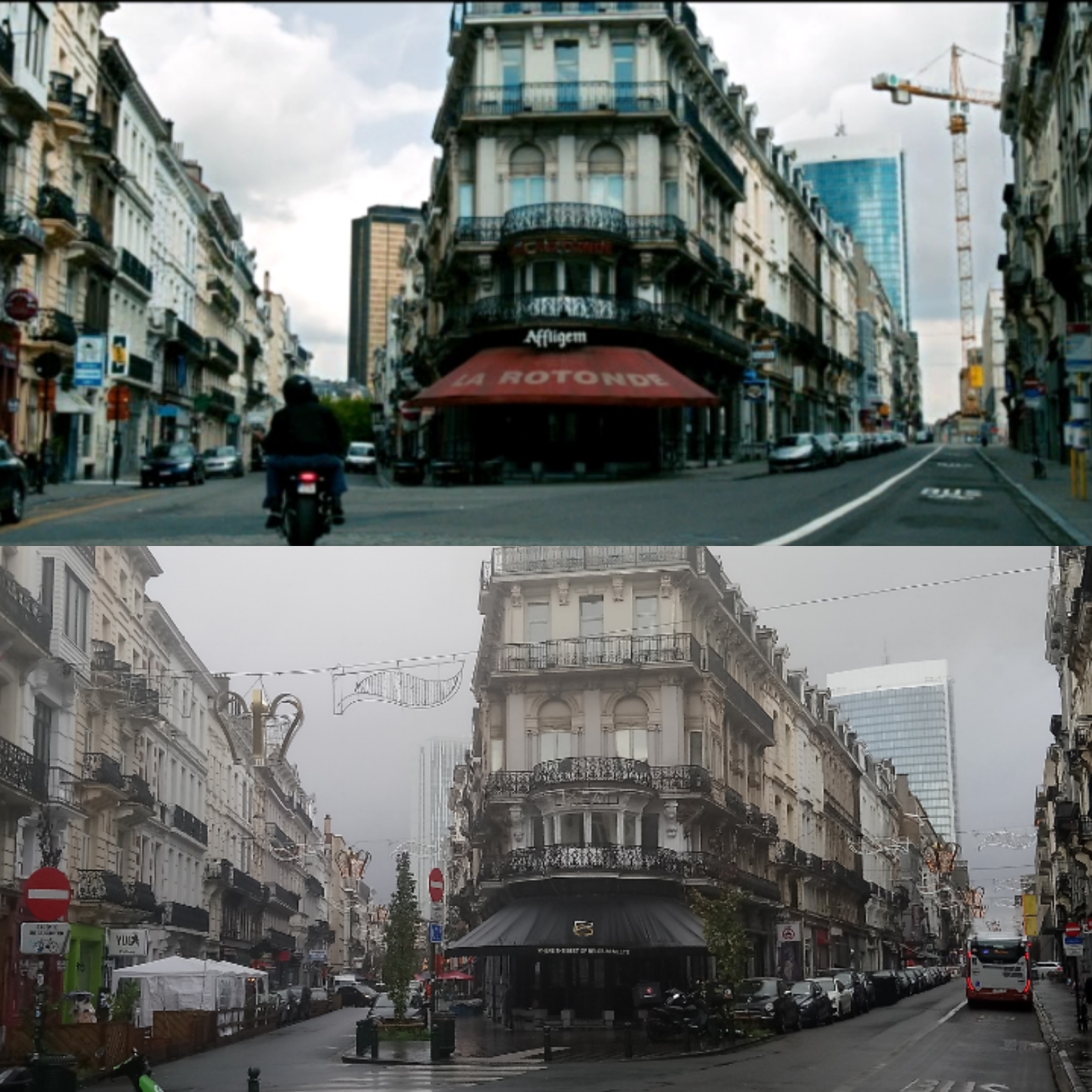 The Expatriate devant la Rotonde à Bruxelles