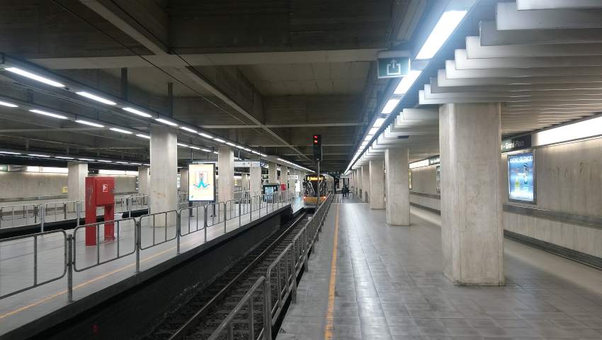 Station de tram Bourse à Bruxelles