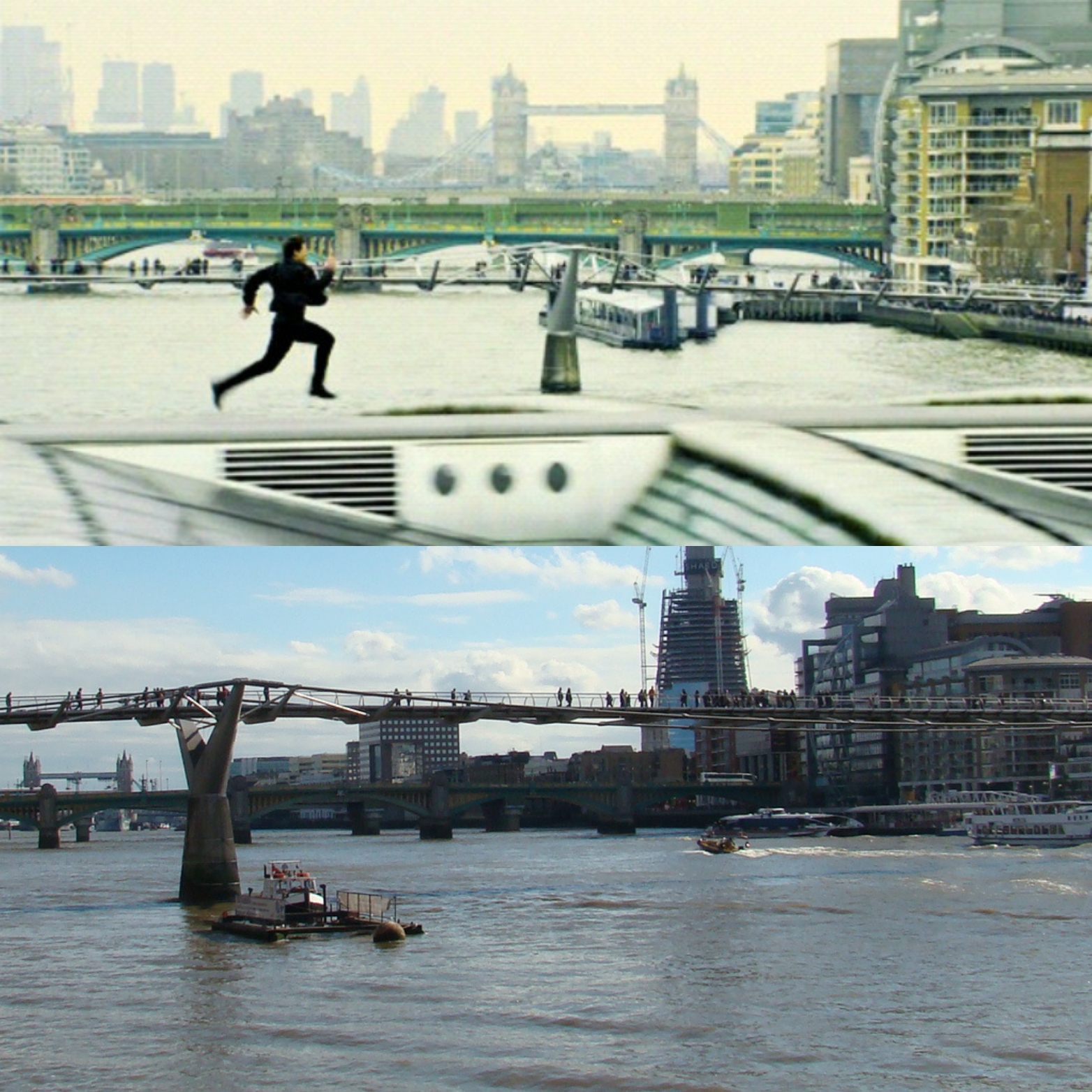 Tom Cruise sur le toit du pont ferroviaire Blackfriars