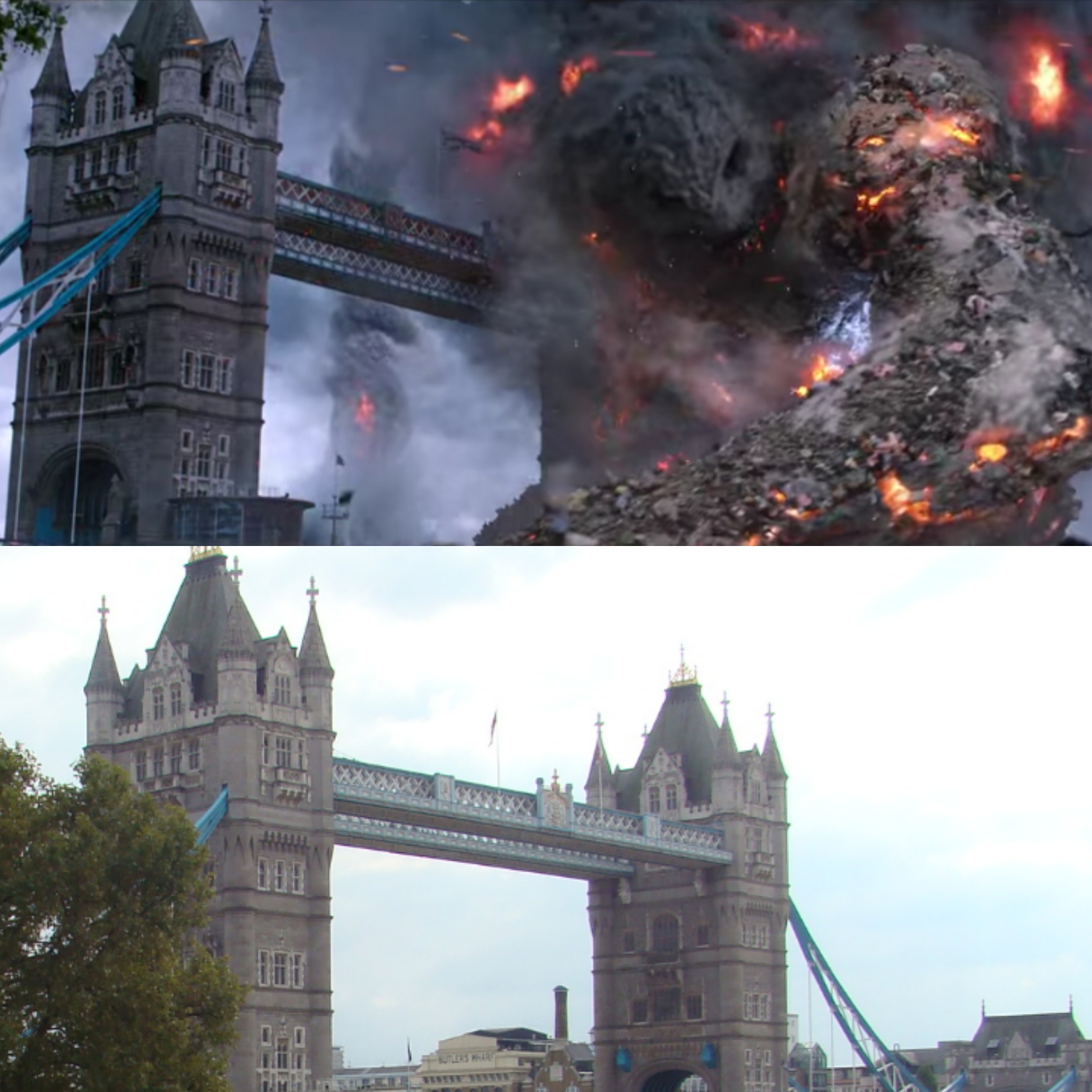 Tower Bridge attaquée dans Spider-Man du MCU
