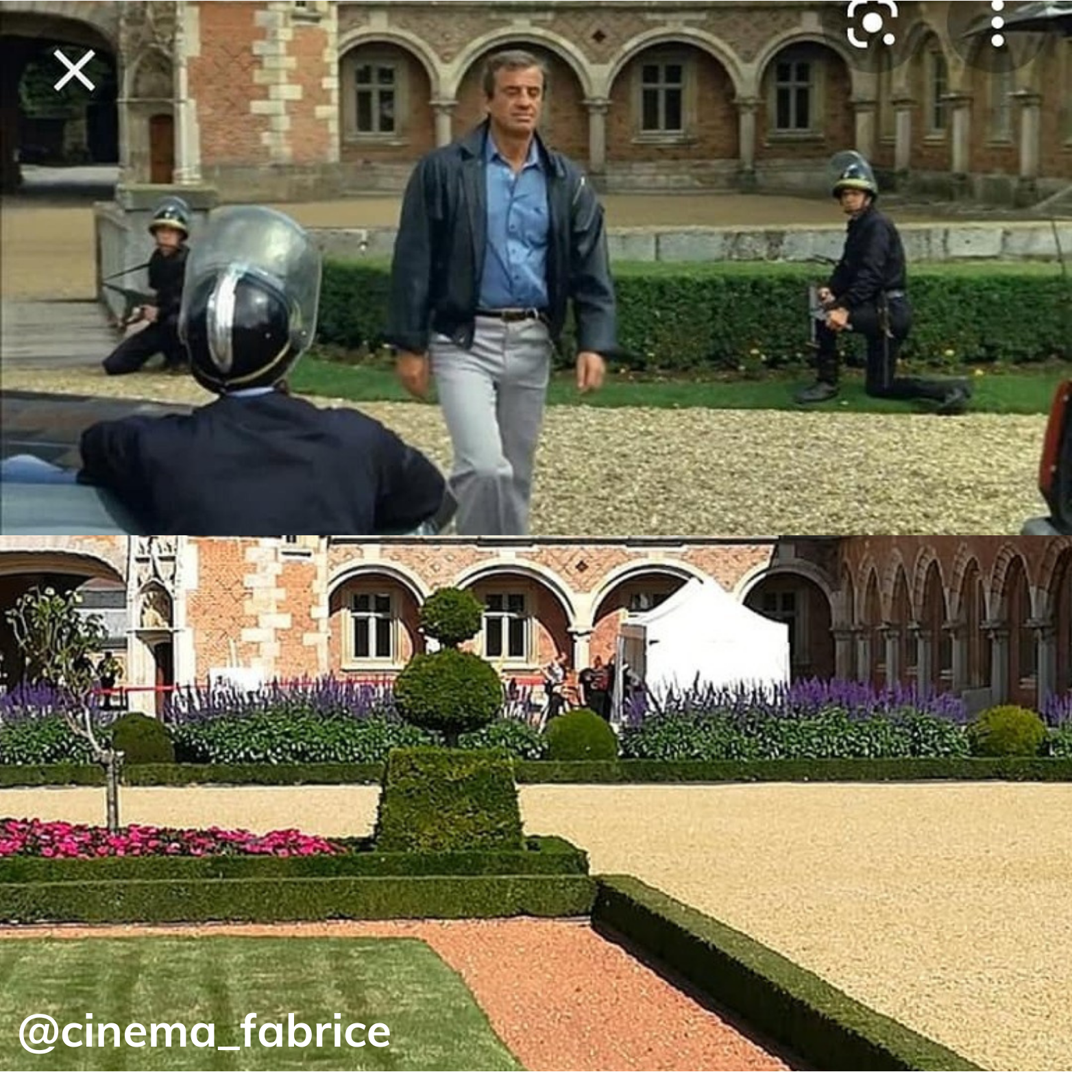 Scène finale du Professionnel au château de Maintenon