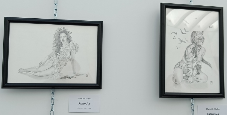 Dessins de Mathilde Marlot sur les héroïnes DC Comics