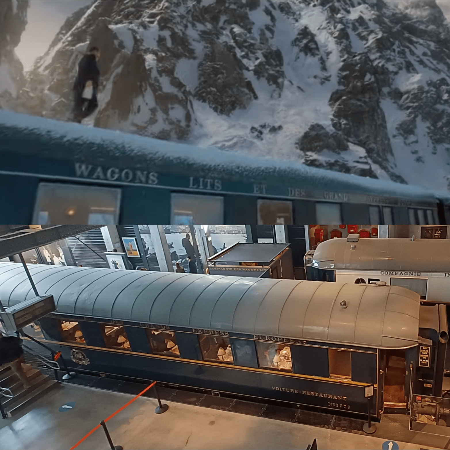 Hercule Poirot sur le toit de l'Orient-Express