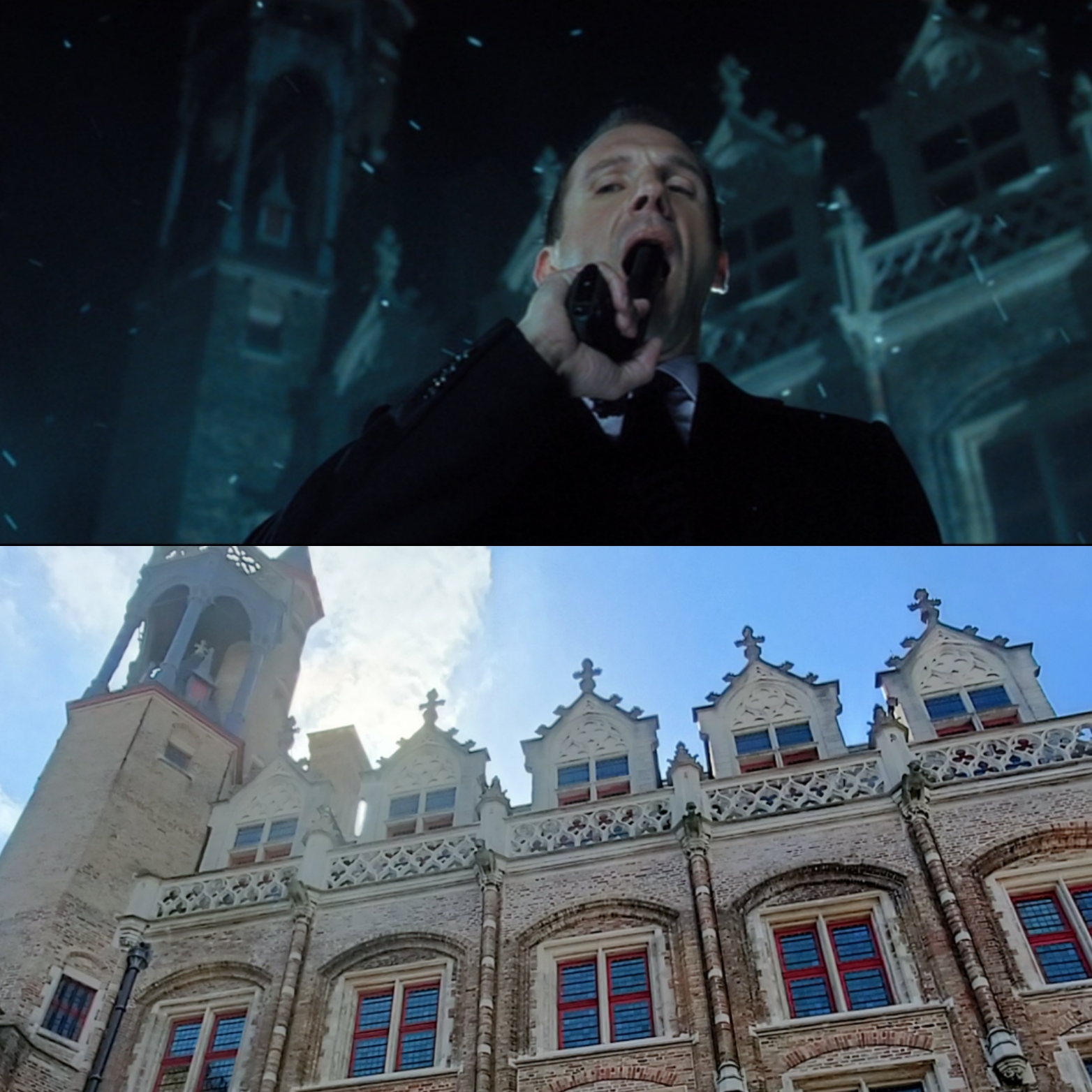 Ralph Fiennes au palais Gruuthuse dans le film In Bruges