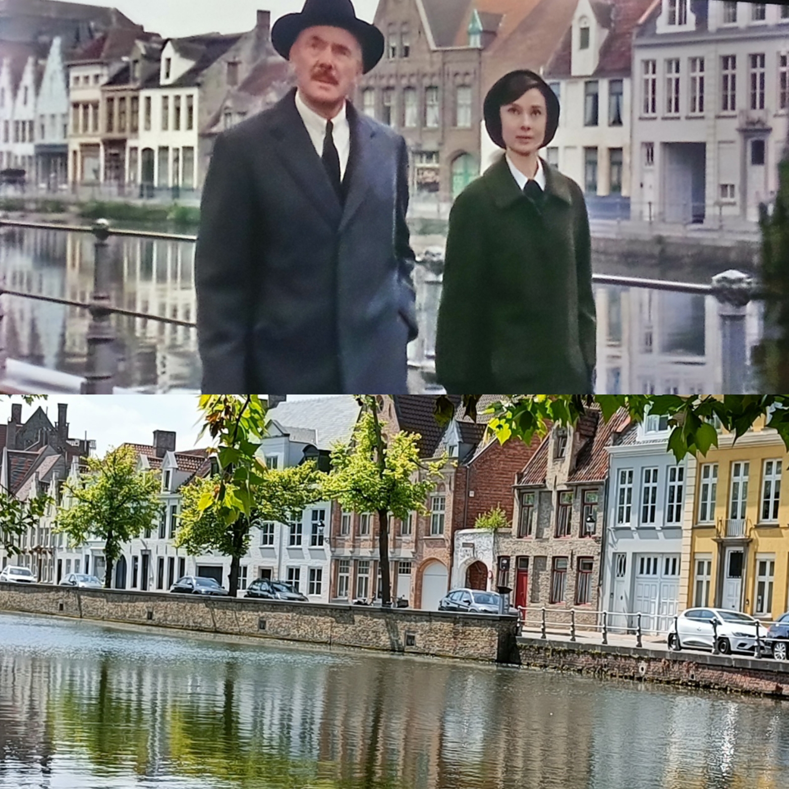 Audrey Hepburn le long des canaux à Bruges