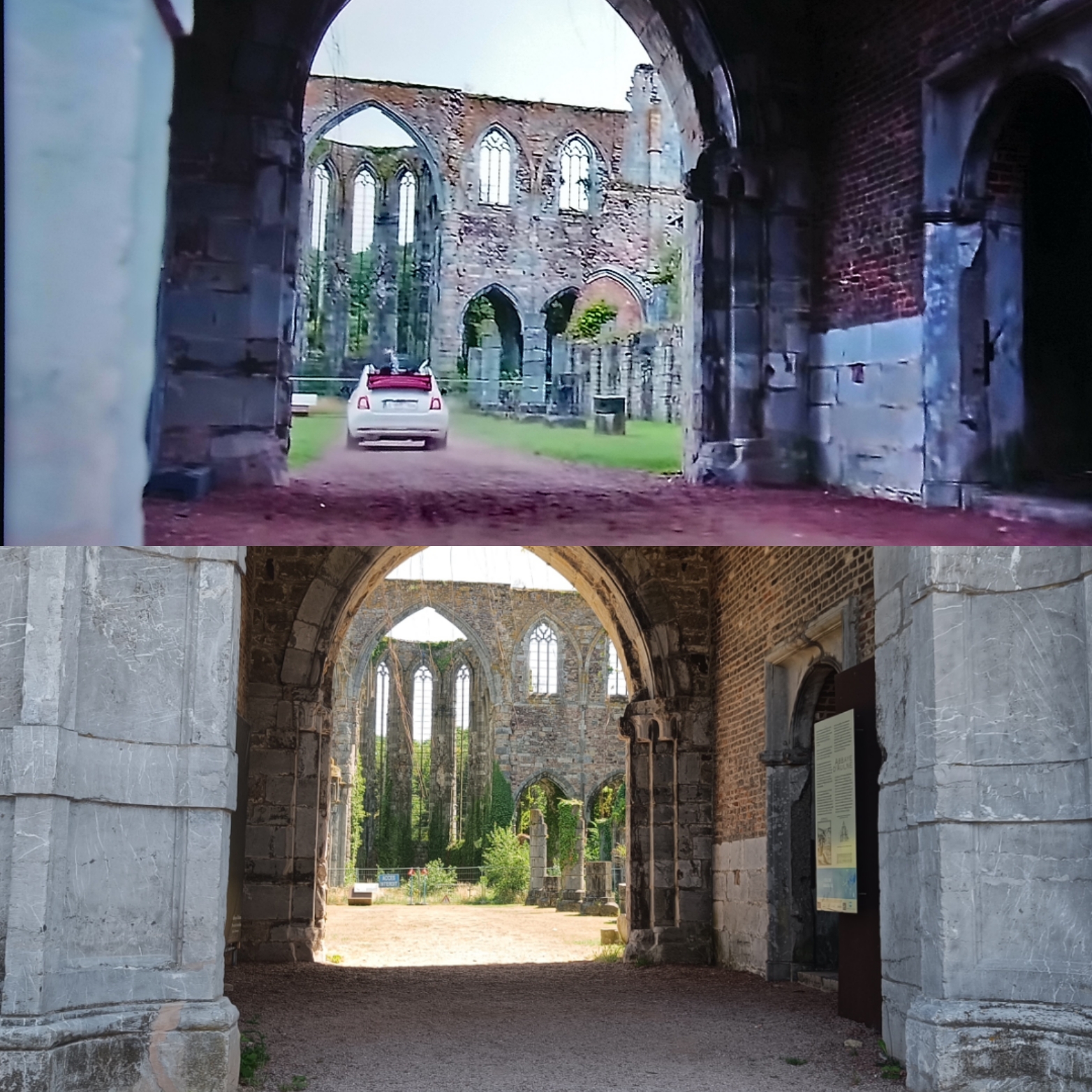 Entrée des ruines de l'Abbaye d'Aulne