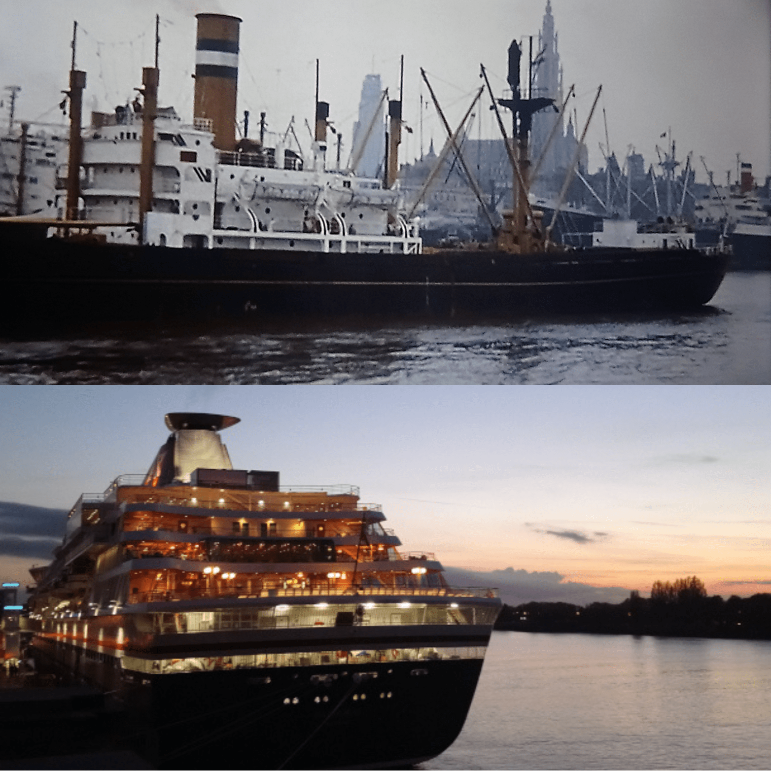 Port d'Anvers et bateau de croisière dans The Nun's Story