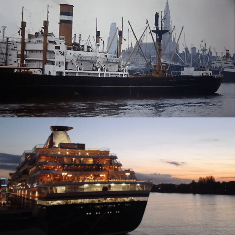 Port d'Anvers et bateau de croisière dans The Nun's Story