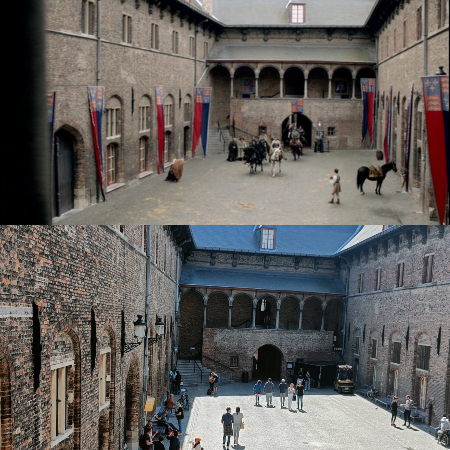 Cour du Beffroi de Bruges dans la série