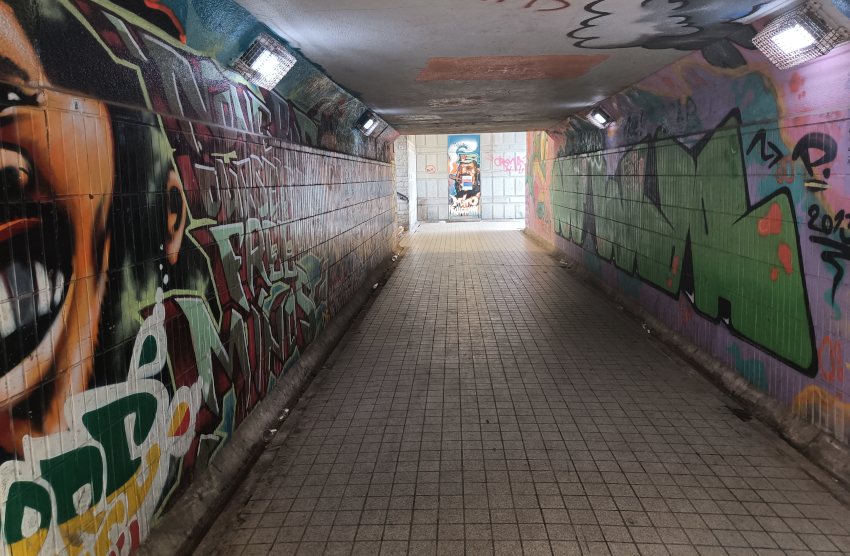 Souterrain de la gare d'Écaussinnes