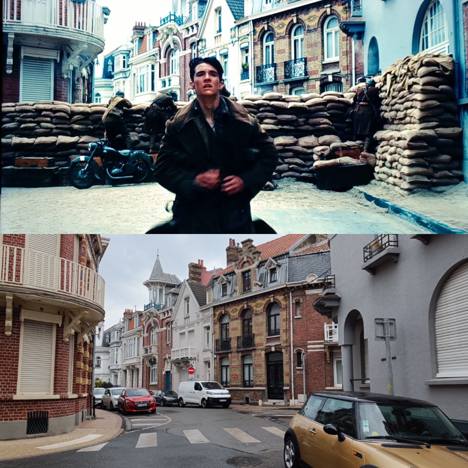 Fionn Whitehead dans les rues de Dunkerque