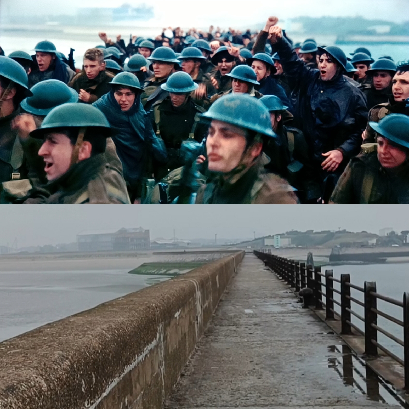 Les soldats sur la jetée de Dunkerque