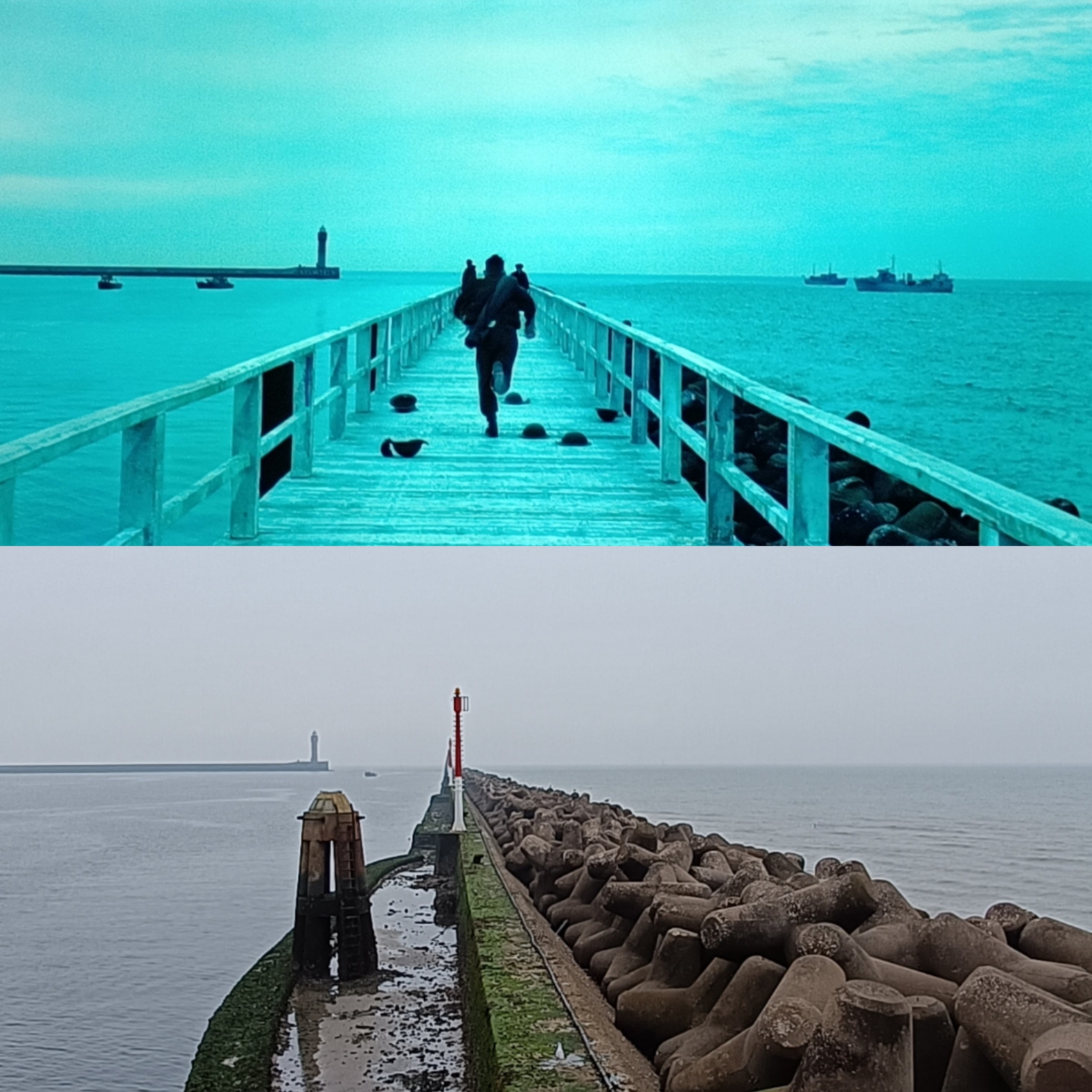 Dunkerque et sa jetée dans le fillm