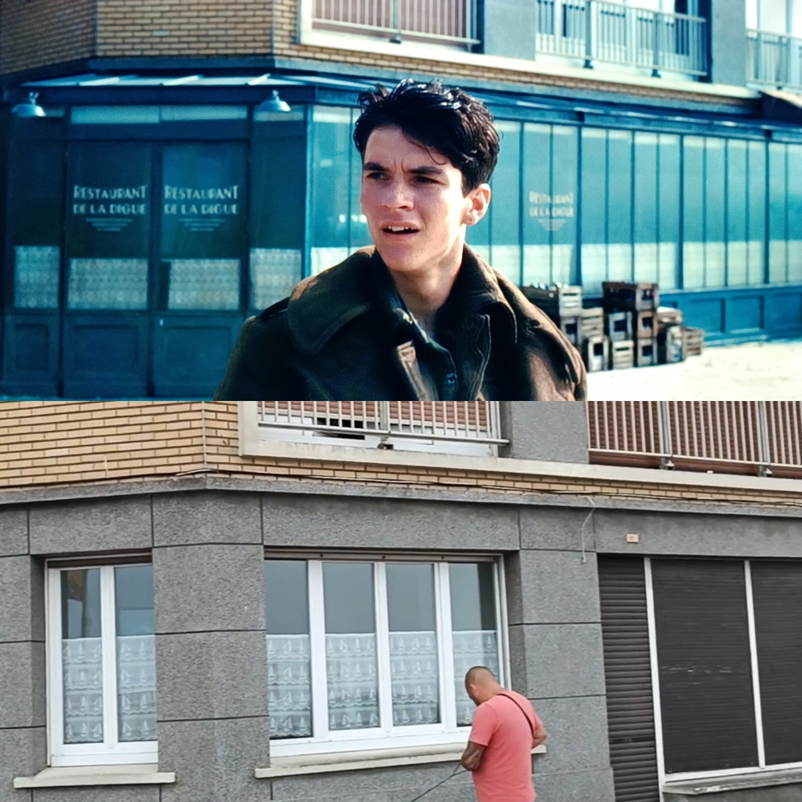 Fionn Whitehead sur la plage de Malo-les-Bains