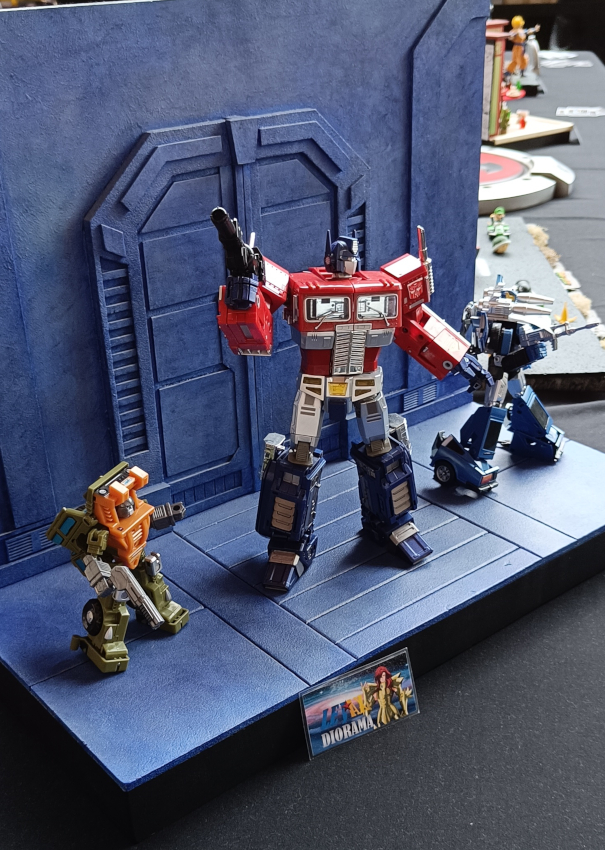 Diorama des Transformers version dessin animé