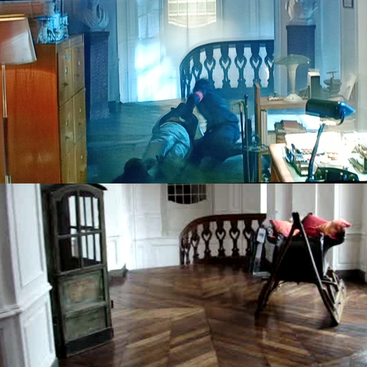 Étage du musée décoratif de Namur dans Max et Léon