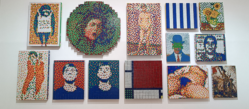 Tableaux en Rubik's cubes