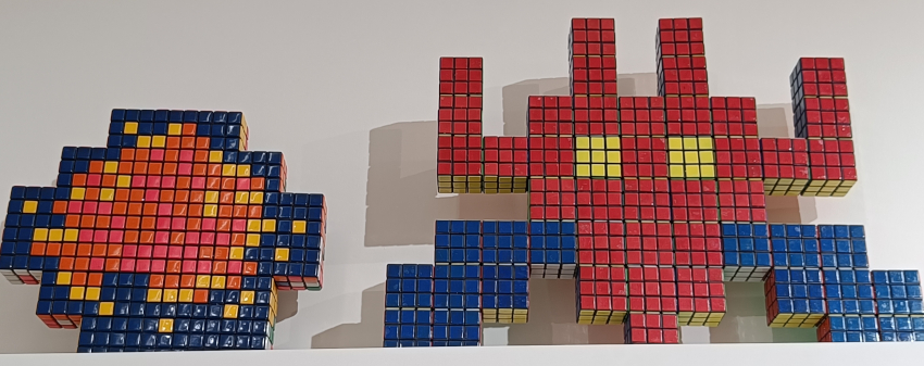 Invaders en Rubik's cubes